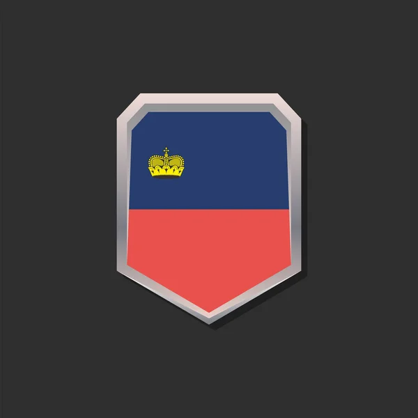 Illustration Liechtenstein Flag Template — Stock Vector
