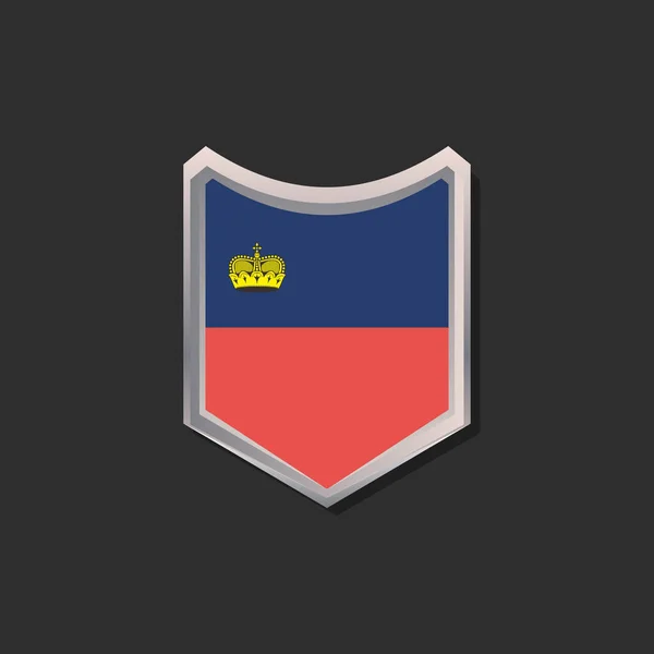 Illustration Liechtenstein Flag Template —  Vetores de Stock