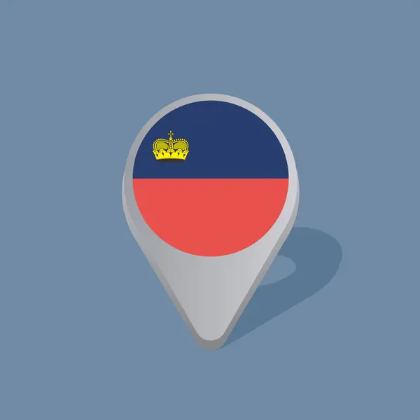 Illustration Liechtenstein Flag Template — Stock vektor