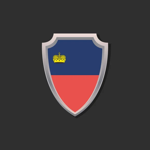 Illustration Liechtenstein Flag Template — Stockvector