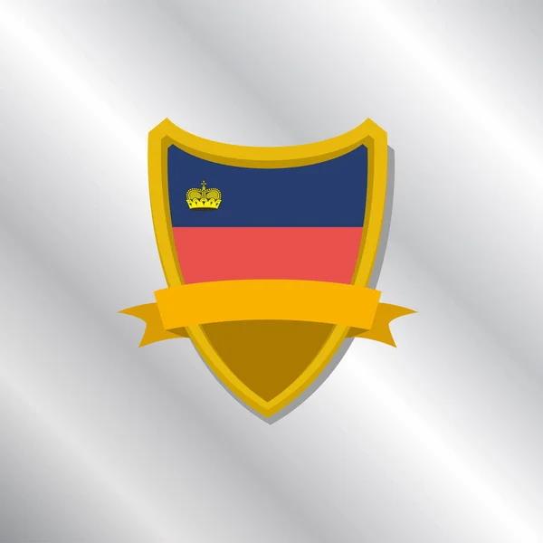 Illustration Liechtenstein Flag Template — 스톡 벡터