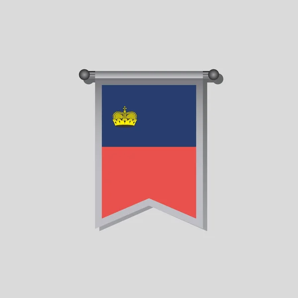 Illustration Liechtenstein Flag Template — Stockvektor