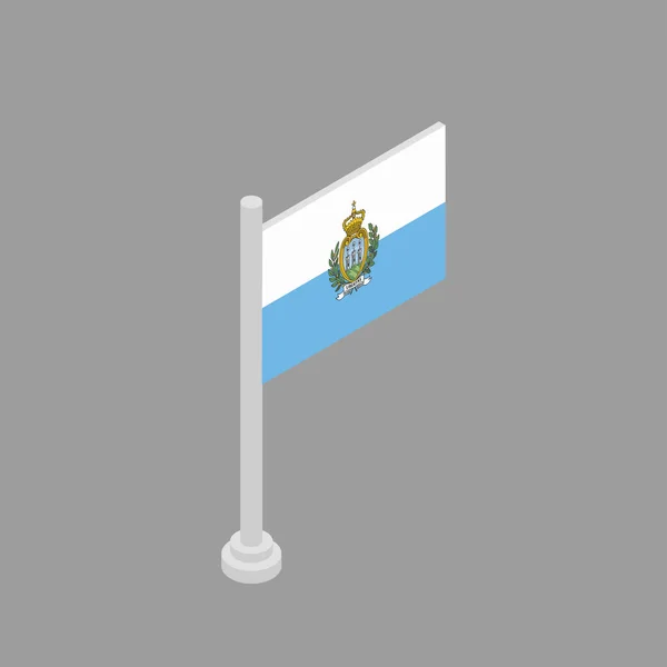 Illustration San Marino Flag Template — 스톡 벡터