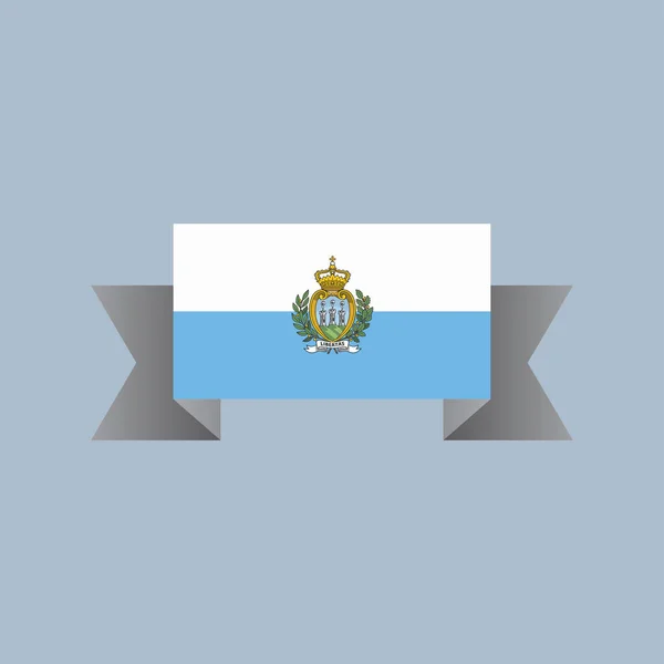 Illustration San Marino Flag Template — 图库矢量图片