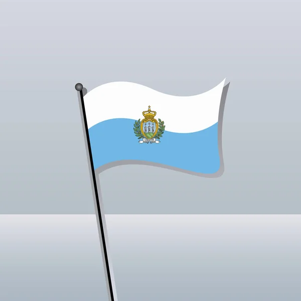 Illustration San Marino Flag Template — Stock Vector