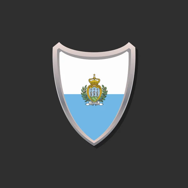 Illustration San Marino Flag Template — Stockový vektor