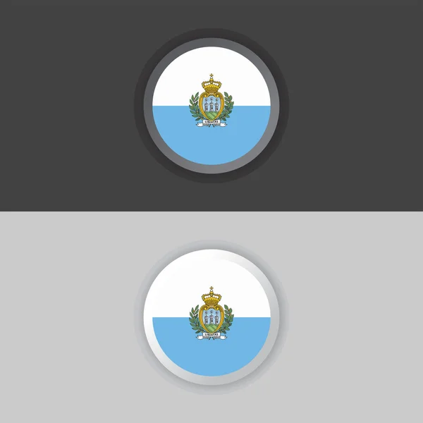 Illustration San Marino Flag Template — ストックベクタ
