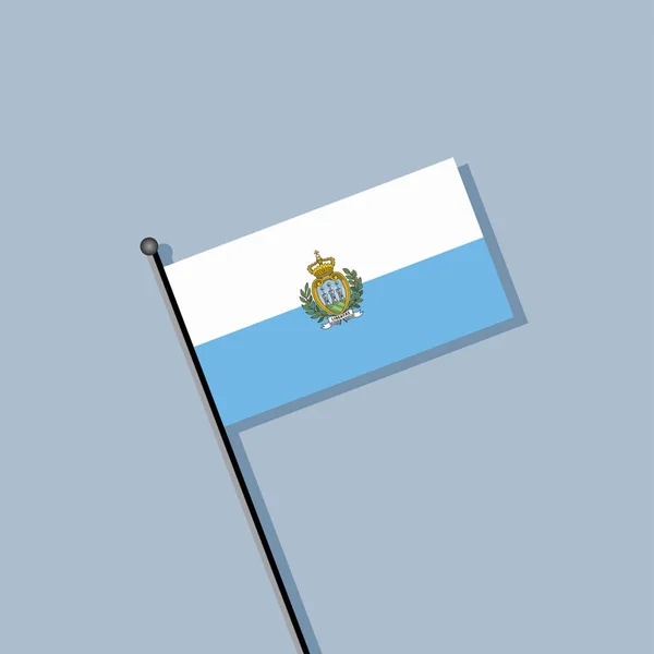 Illustration San Marino Flag Template —  Vetores de Stock