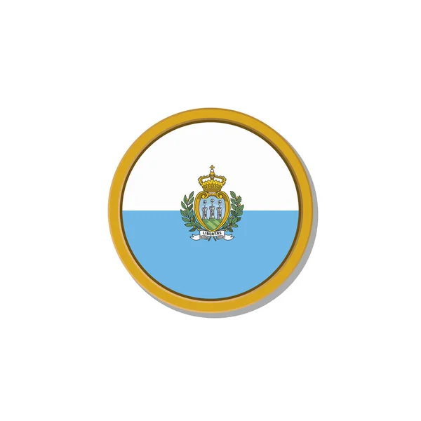 Illustration San Marino Flag Template — 스톡 벡터