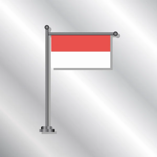 Illustration Monaco Flag Template — Stockvector