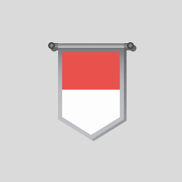 Illustration Monaco Flag Template — 图库矢量图片