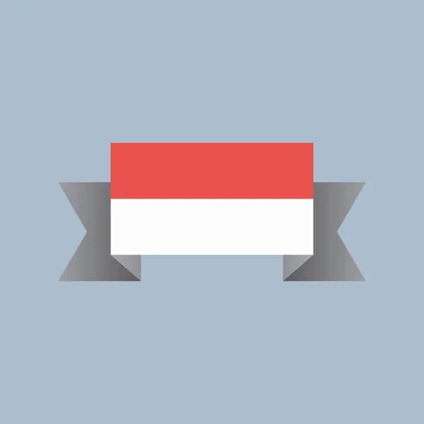 Illustration Monaco Flag Template — Vetor de Stock