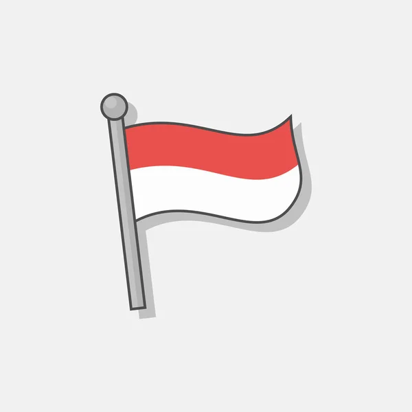 Illustration Monaco Flag Template — Stockvector