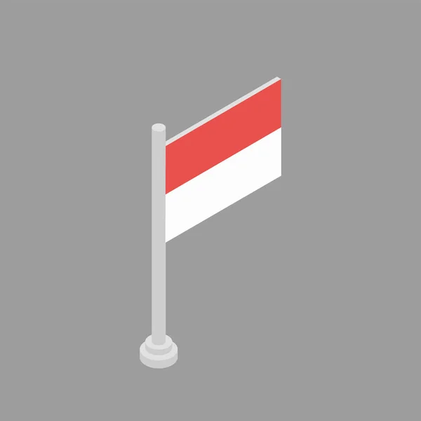 Illustration Monaco Flag Template — Vettoriale Stock