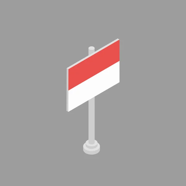 Εικονογράφηση Του Προτύπου Σημαίας Του Μονακό — Διανυσματικό Αρχείο