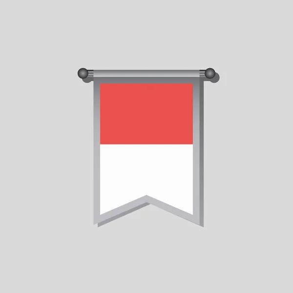 Illustration Monaco Flag Template — Wektor stockowy