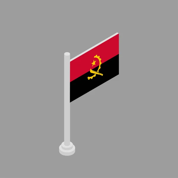 Illustration Angola Flag Template — Vettoriale Stock