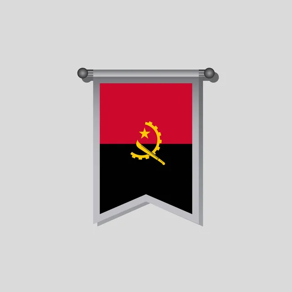 Illustration Angola Flag Template — Stok Vektör