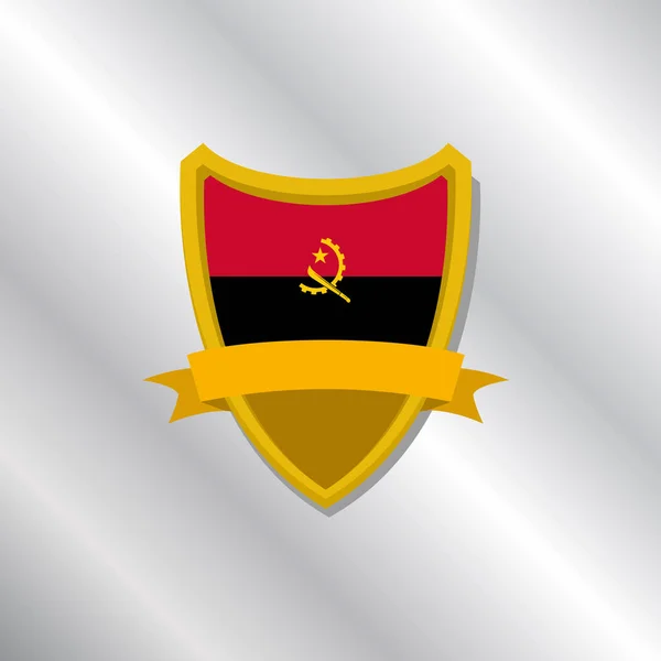 Illustration Angola Flag Template — ストックベクタ