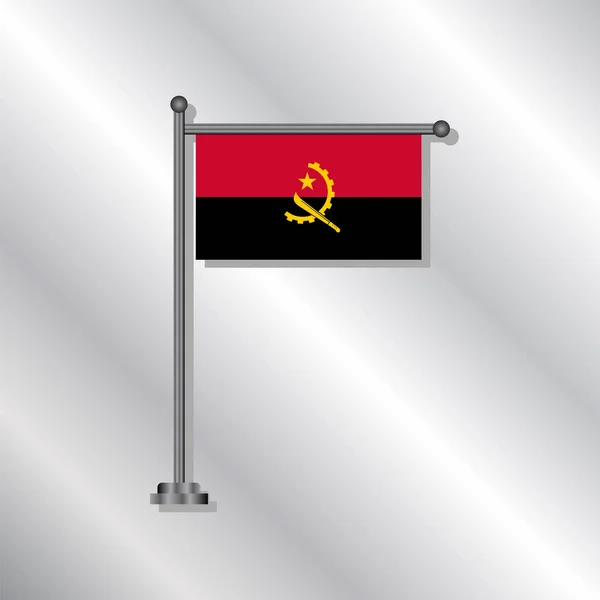 Illustration Angola Flag Template — Vetor de Stock