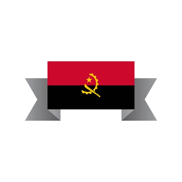 Illustration Angola Flag Template — Vettoriale Stock