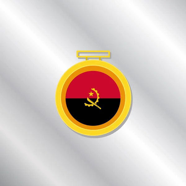 Illustration Angola Flag Template — Stockový vektor