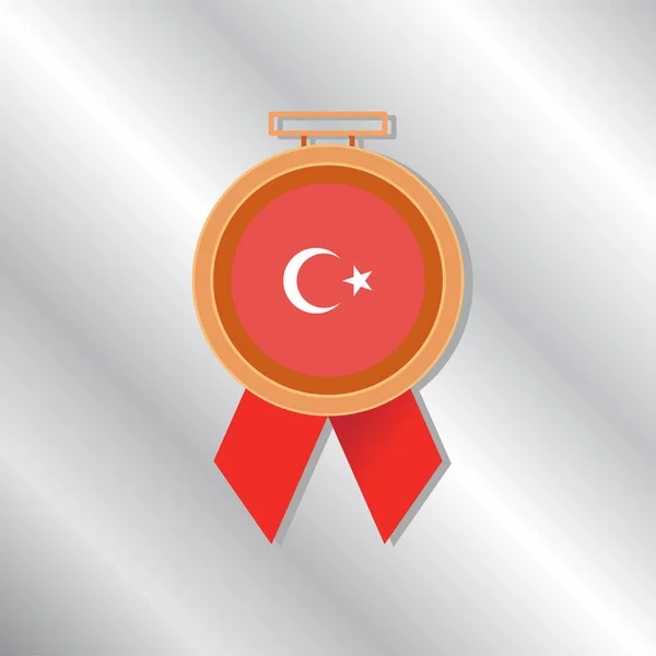 Illustration Turkey Flag Template — Stok Vektör