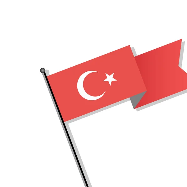 Иллюстрация Шаблона Флага Турции — стоковый вектор