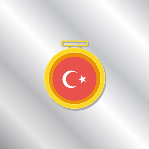 Illustration Turkey Flag Template — ストックベクタ