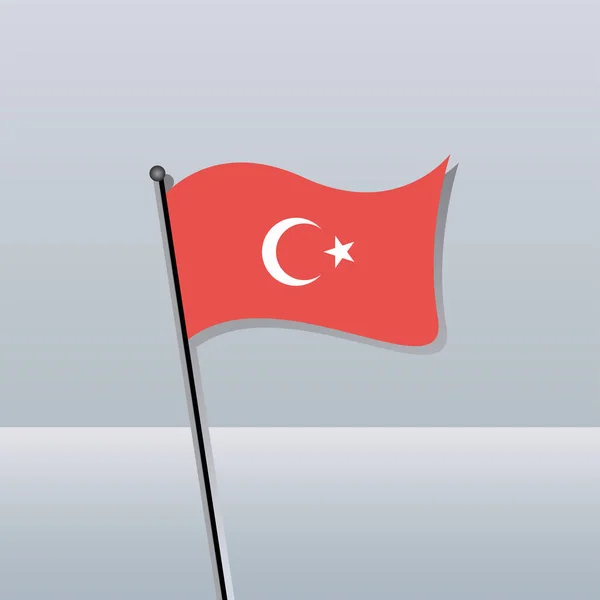 Illustration Turkey Flag Template — ストックベクタ