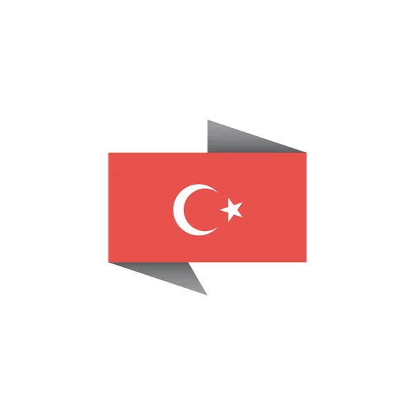 Illustration Turkey Flag Template — Vector de stock
