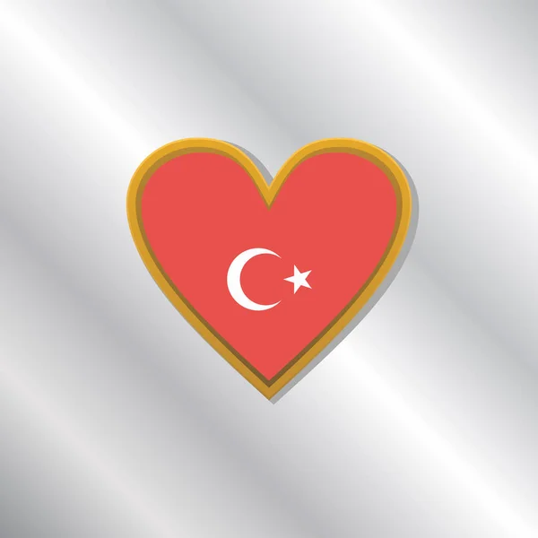 Illustration Turkey Flag Template — Vetor de Stock