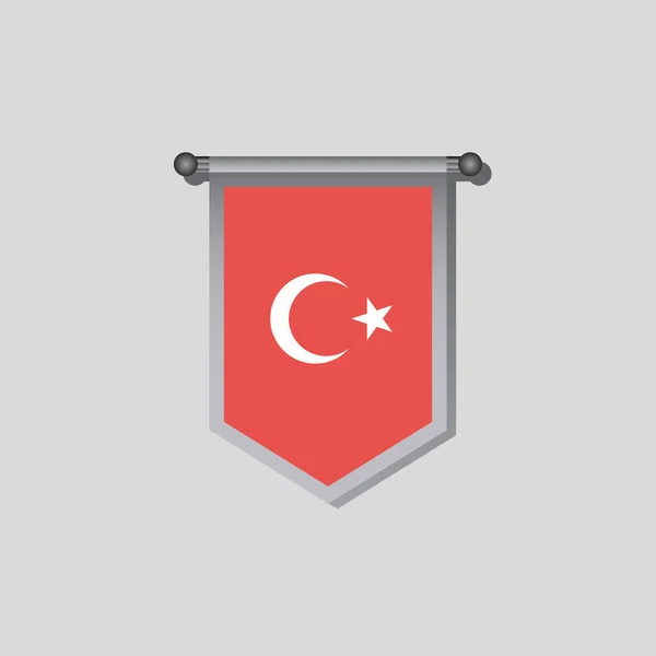 Illustration Turkey Flag Template — 图库矢量图片