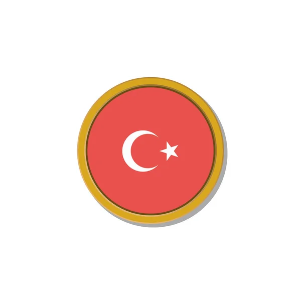 Illustration Turkey Flag Template — 图库矢量图片