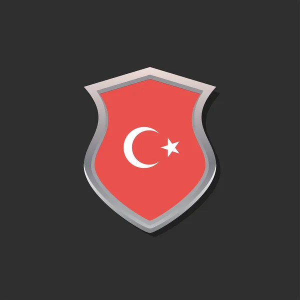 Illustration Turkey Flag Template — ストックベクタ