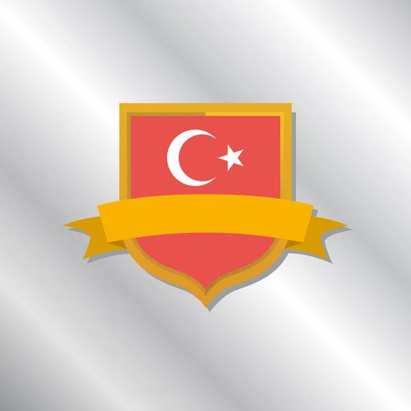 Иллюстрация Шаблона Флага Турции — стоковый вектор