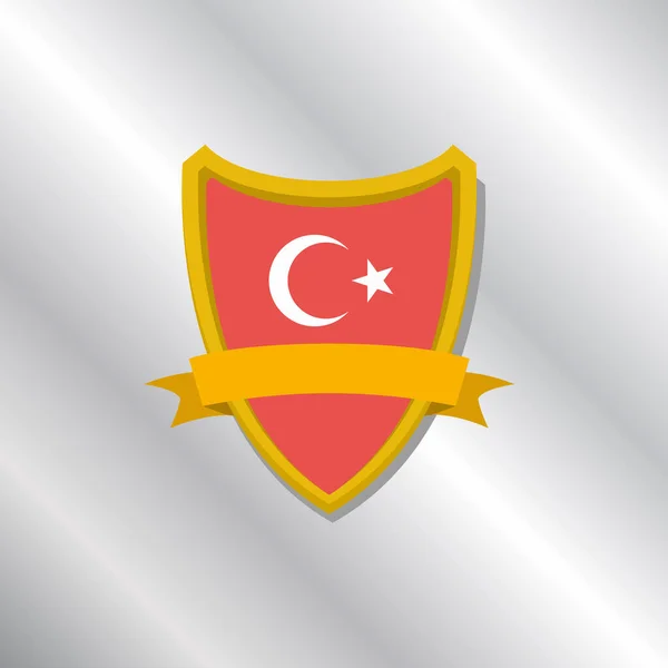 Illustration Turkey Flag Template — ストックベクタ