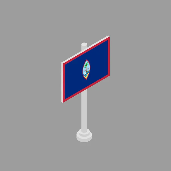 Illustration Guam Flag Template — Wektor stockowy