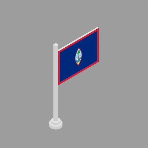 Illustration Guam Flag Template — Vetor de Stock