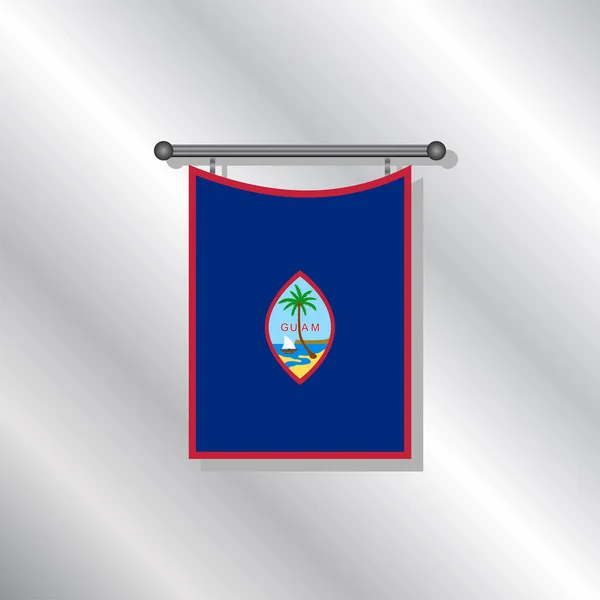 Illustration Guam Flag Template — Stockvector