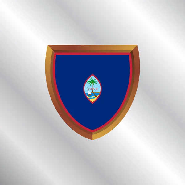 Illustration Guam Flag Template - Stok Vektor