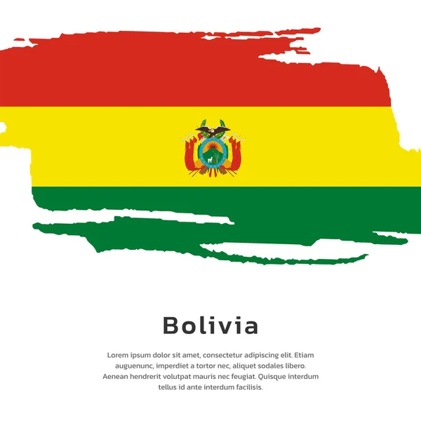 Illustration Bolivia Flag Template — Stok Vektör
