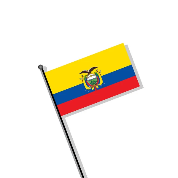 Illustration Ecuador Flag Template — Vetor de Stock