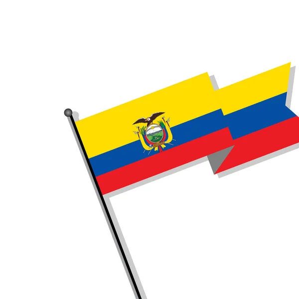 Illustration Ecuador Flag Template — Stock vektor