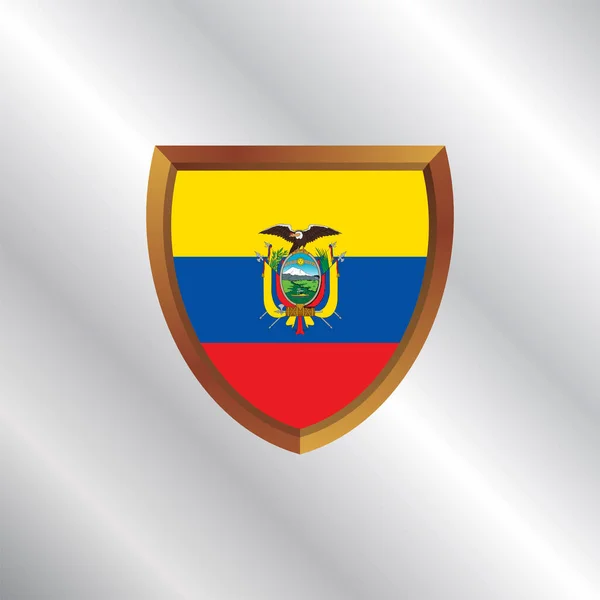 Illustration Ecuador Flag Template — Vector de stock