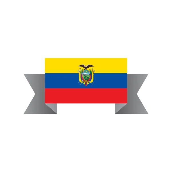 Illustration Ecuador Flag Template — ストックベクタ