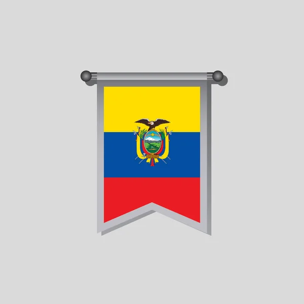 Иллюстрация Шаблона Флага Эквадора — стоковый вектор