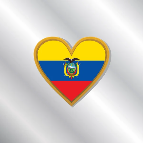 Illustration Ecuador Flag Template — Vector de stock