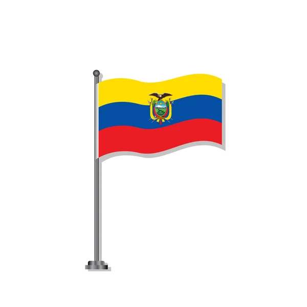 Illustration Ecuador Flag Template — Wektor stockowy