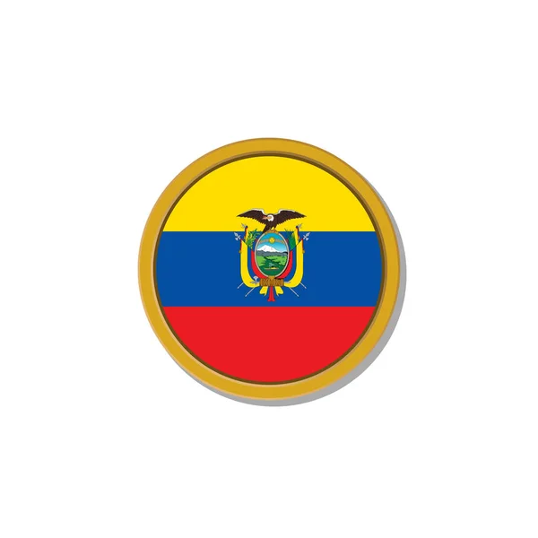 Illustration Ecuador Flag Template —  Vetores de Stock